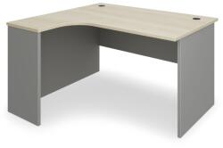 Rauman SimpleOffice ergonomikus asztal 140 x 120 cm, bal, világos tölgy / szürke