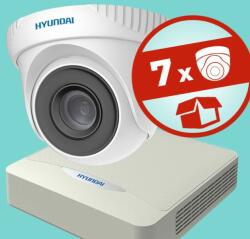 Hyundai 7 dómkamerás, 2MP (FHD 1080p), IP kamerarendszer