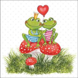 Ambiente Frogs in love papírszalvéta 33x33cm, 20db-os - szep-otthon