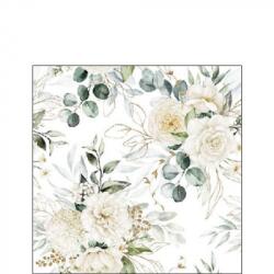 Ambiente Eucalyptus and roses papírszalvéta 25x25cm, 20db-os - szep-otthon