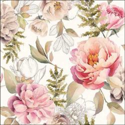 Ambiente Peonies composition cream papírszalvéta 33x33cm, 20db-os