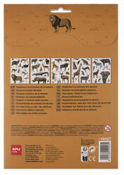 APLI Matrica, újra felhasználható, 50 db, APLI Kids "Stickers", szavanna állatai (LCA19427) - bestoffice