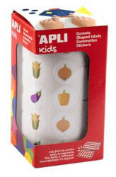 APLI Fejlesztő matricák, 20mm, zöldség, APLI Kids "Stickers", vegyes minták, 900 etikett/tekercs (LCA19716) - bestoffice