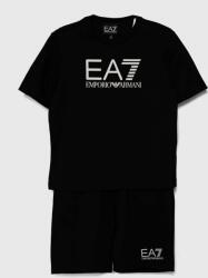 EA7 Emporio Armani gyerek pamut melegítő szett fekete - fekete 120