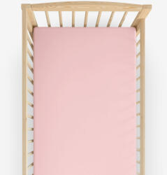 Goldea gyermek pamut lepedő kiságyba - púderrózsaszín 60 x 120 cm