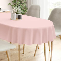 Goldea față de masă 100% bumbac roz pudră - ovală 140 x 220 cm Fata de masa