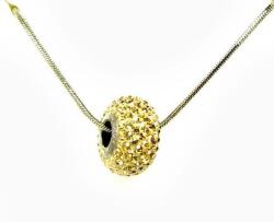 Steeel. hu - Nemesacél ékszer webáruház Arany színű Swarovski® kristályos nyaklánc - Pavé Beads 14 mm, Golden Shadow