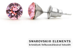 Steeel. hu - Nemesacél ékszer webáruház 925 ezüst fülbevaló ékszer Swarovski® kristállyal - Light Rose