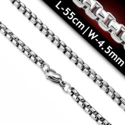 Steeel. hu - Nemesacél ékszer webáruház Nemesacél nyaklánc ezüst - fekete színű 4, 5 mm