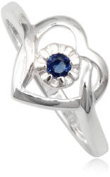 Steeel. hu - Nemesacél ékszer webáruház Szív alakú ezüst gyűrű kék cirkónia kristállyal - steeel - 12 290 Ft