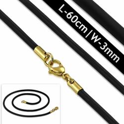 Steeel. hu - Nemesacél ékszer webáruház Fekete színű, 3 MM kaucsuk nyaklánc medálokhoz - steeel - 2 590 Ft
