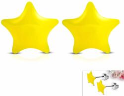 Steeel. hu - Nemesacél ékszer webáruház Sárga színű csillag alakú nemesacél fülbevaló ékszer