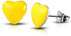 Steeel. hu - Nemesacél ékszer webáruház Sárga színű, szív alakú nemesacél fülbevaló ékszer