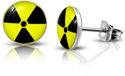 Steeel. hu - Nemesacél ékszer webáruház Nuclear energy mintájú pont nemesacél fülbevaló ékszer