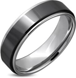 Steeel. hu - Nemesacél ékszer webáruház Mini Me - Fekete - Ezüst Karika Gyűrű
