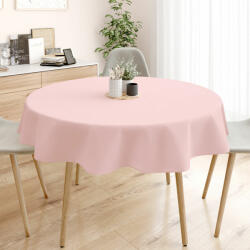 Goldea față de masă 100% bumbac roz pudră - rotundă Ø 120 cm Fata de masa