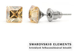 Steeel. hu - Nemesacél ékszer webáruház Jazzy arany színű SWAROVSKI® kristályos fülbevaló - Négyzet Golden Shadow - steeel - 3 990 Ft