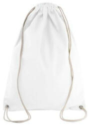 Kimood pamut tornazsák-hátizsák fehér zsinórral KI0125, White