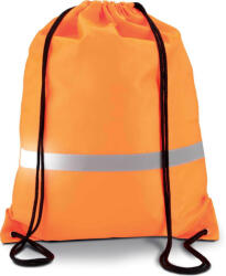 Kimood poliészter tornazsák-hátizsák vényvisszaverö csíkkal KI0109, Fluorescent Orange