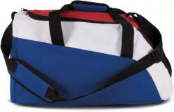Kimood poliészter sporttáska zsebekkel és vállpánttal KI0607, Reflex Blue/White/French Red