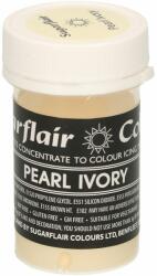 Sugarflair Colours Vopsea Gel Pearl Ivory - Peralată 25 g
