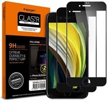 Spigen FC AGL01315 Apple iPhone SE 3 (2022)/SE 2 (2020)/8 4.7 fekete 2db képernyővédő üveg (AGL01315)