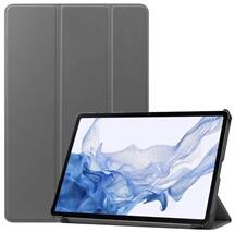 Gigapack GP-147020 Samsung Galaxy Tab S9 LTE (SM-X716)/Galaxy Tab S9 WIFI (SM-X710) szürke bőr hatású oldalra nyíló tok (GP-147020)