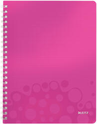 Leitz Notebook WOW A4, PP, linie, roz (46370023)