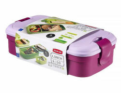 Keter Ételtartó doboz evőeszközzel CURVER Lunch&Go műanyag 1, 4L lila (00768-B35-00) - papir-bolt