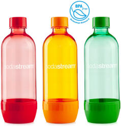 SodaStream JET Triopack Narancs / Piros / Zöld 1l univerzális szénsavasító palack
