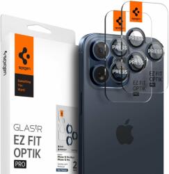 Spigen Glass tR EZ Fit Optik Pro 2 Pack Blue Titanium iPhone 15 Pro/15 Pro Max üvegfólia (AGL07164)