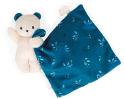 Kaloo Doudou plüssfigura - Teddy maci kék takaróval, 14 cm
