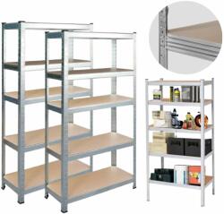 Humberg 2db Fém ipari polcrendszer MDF lapokkal 180x90x40cm - 875kg teherbírás (4812-2)