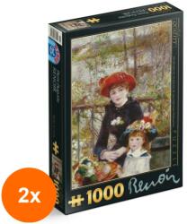 D-Toys Set 2 x Puzzle 1000 Piese D-Toys, Pierre-Auguste Renoir, Two Sisters (On the Terrace) (OTD-2xTOY-66909-01) Puzzle