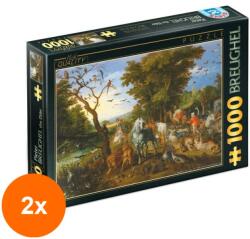 D-Toys Set 2 x Puzzle 1000 Piese D-Toys, Bruegel cel Batran, The Entry of the Animals Into Noah's Ark (OTD-2xTOY-73778-02) Puzzle