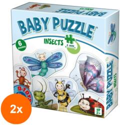 D-Toys Set 2 x Puzzle pentru Bebelusi, D-Toys, Insecte (OTD-2xTOY-75420)