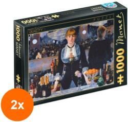 D-Toys Set 2 x Puzzle 1000 Piese D-Toys, Edouard Manet, A Bar at the Folies-Bergere (OTD-2xTOY-73068-01) Puzzle