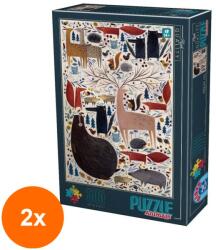 D-Toys Set 2 x Puzzle 500 Piese, D-Toys, Animale Salbatice, Kurti Andrea (OTD-2xTOY-74348-02)