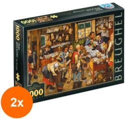 D-Toys Set 2 x Puzzle 1000 Piese D-Toys, Bruegel cel Tanar, The Payment of the Tithes (OTD-2xTOY-66947-06)