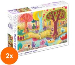 ROOVI Set 2 x Puzzle 1000 Piese, Roovi, Padurea Magica, Vara (OTD-2xTOY-77059-02) Puzzle