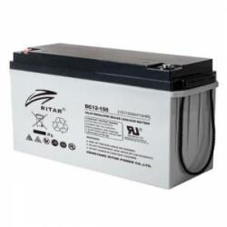 Ritar Baterie plumb AGM Deep cycle RITAR (DC12-150), 12V, 150Ah, 483 / 170 /241 mm F12/M8 RITAR, Pentru sisteme solare