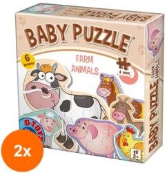 D-Toys Set 2 x Puzzle pentru Bebelusi, D-Toys, Animale Domestice (OTD-2xTOY-71262)