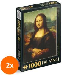 D-Toys Set 2 x Puzzle 1000 Piese D-Toys, Leonardo da Vinci, Mona Lisa (OTD-2xTOY-72689-01) Puzzle