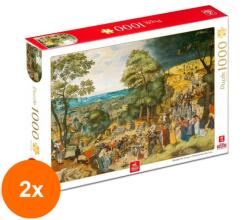 DEICO Set 2 x Puzzle 1000 Piese Deico, Pieter Bruegel cel Tanar, Christ Carrying the Cross (OTD-2xTOY-76663) Puzzle