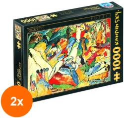 D-Toys Set 2 x Puzzle 1000 Piese D-Toys, Wassily Kandinsky, Sketch for Composition II (OTD-2xTOY-72849-01)