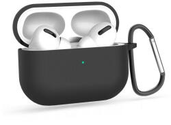 Haffner Szilikon védőtok Apple AirPods Pro 1/2 fülhallgatóhoz - fekete - ECO csomagolás (FN0421)