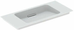 Geberit ONE rövidített kivitelű mosdó hátsó lefolyóval 90x40 cm, csaplyuk nélkül, fehér/króm 500.395. 01.1 (500.395.01.1)