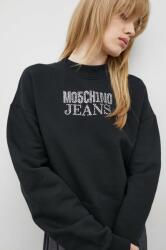 Moschino Jeans pamut melegítőfelső fekete, női, nyomott mintás - fekete M - answear - 73 990 Ft