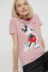 Desigual t-shirt x Disney női, piros - piros XS