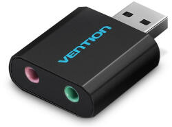 Vention USB külső (fém, fekete), hangkártya (VAB-S17-B)